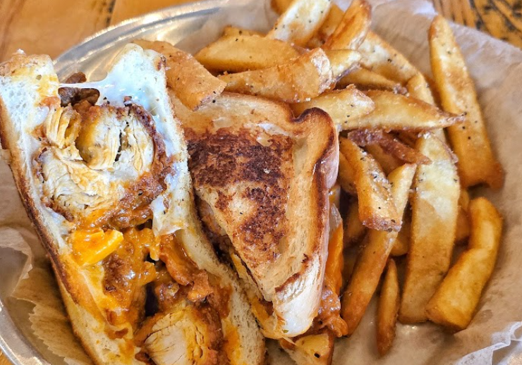 MELT signature dishes Ole SmokeyCheeseburger Buffalo Chicken Melt